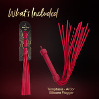 Temptasia Ardor Flogger Red for Sensual Impact Play