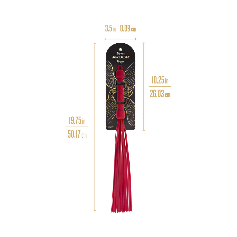 Temptasia Ardor Flogger Red for Sensual Impact Play