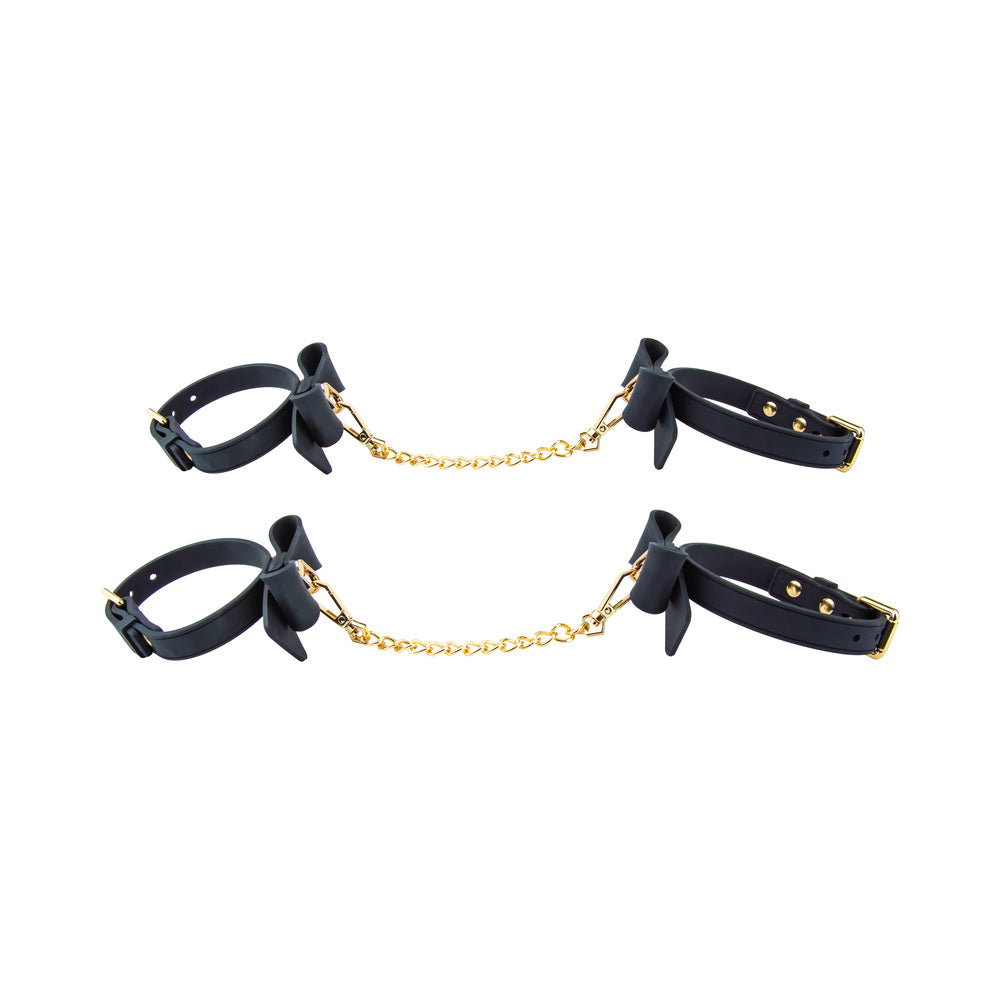 Ardor Wrist & Ankle Restraints Black with Bow