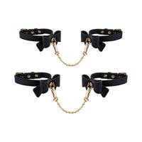 Ardor Wrist & Ankle Restraints Black with Bow