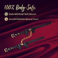 Ardor Wrist & Ankle Restraints Black with Bow