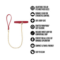 Temptasia Ardor Collar & Leash Red