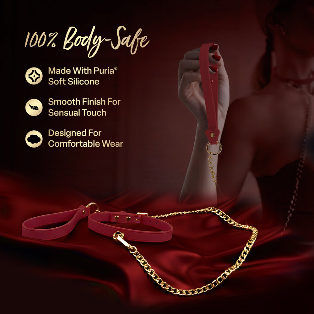 Temptasia Ardor Collar & Leash Red