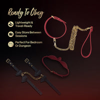 Temptasia Ardor Collar & Leash Red