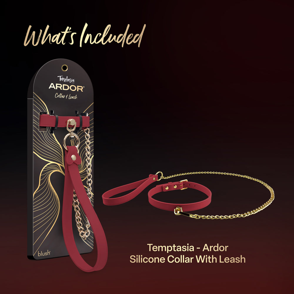 Temptasia Ardor Collar & Leash Red
