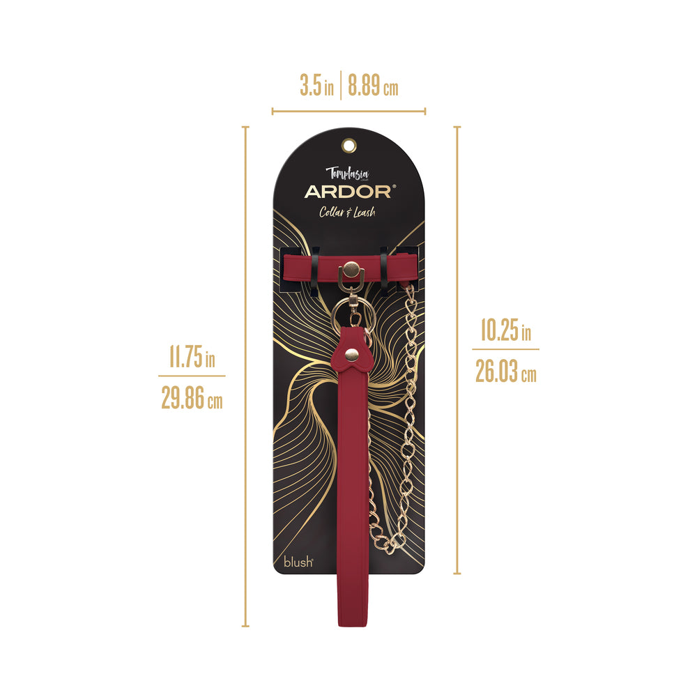 Temptasia Ardor Collar & Leash Red