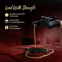 Temptasia Ardor Collar & Leash Black/Bow