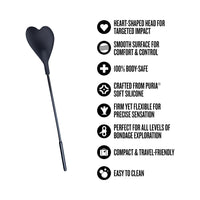 Temptasia Ardor Heart Crop - Black