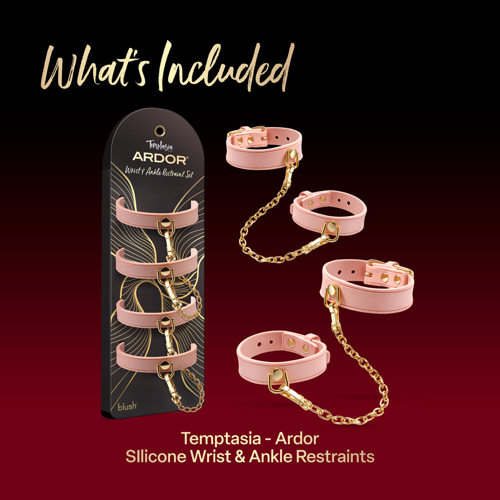Ardor Wrist & Ankle Restraints Pink