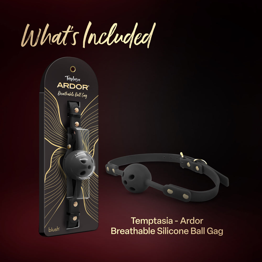 Temptasia Ardor Breathable Ball Gag - Black