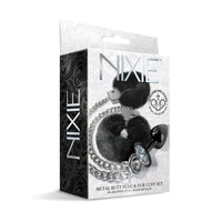 NIXIE Metal Plug & Faux Fur Cuff Set - Medium Anal Toy