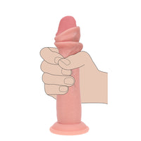 Realistic Dual Density Silicone Dildo 6 in. Beige