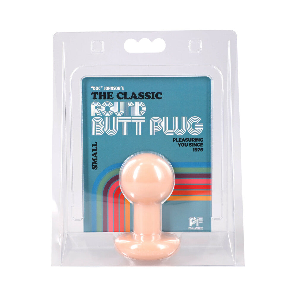 Classic Round Butt Plug - Cream Small