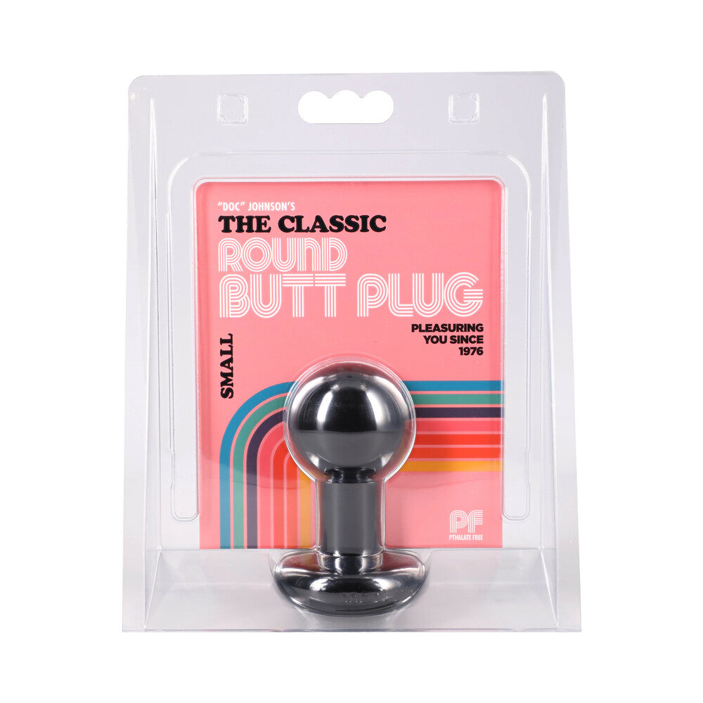 The Classic Round Butt Plug Black Small - Beginner-Friendly Pleasure