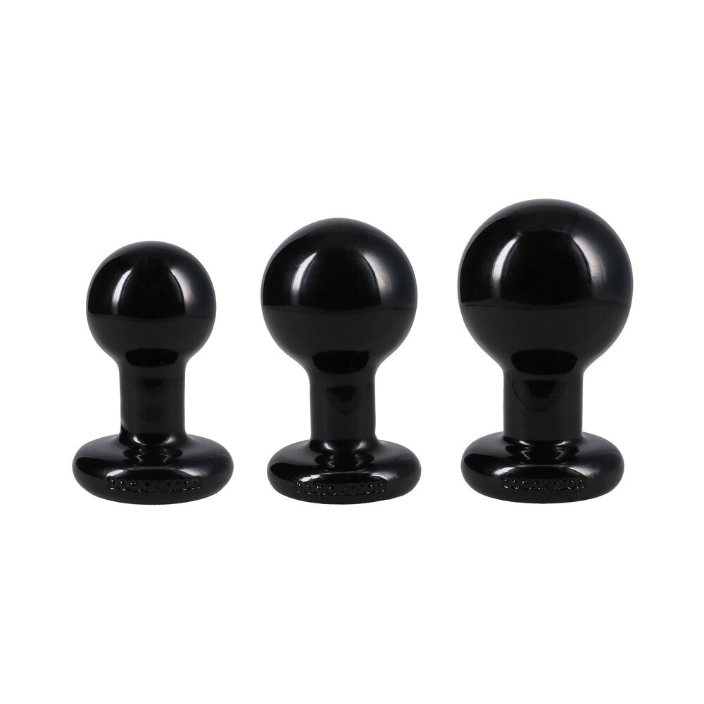 Classic Round Butt Plug Set - Black