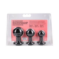 Classic Round Butt Plug Set - Black