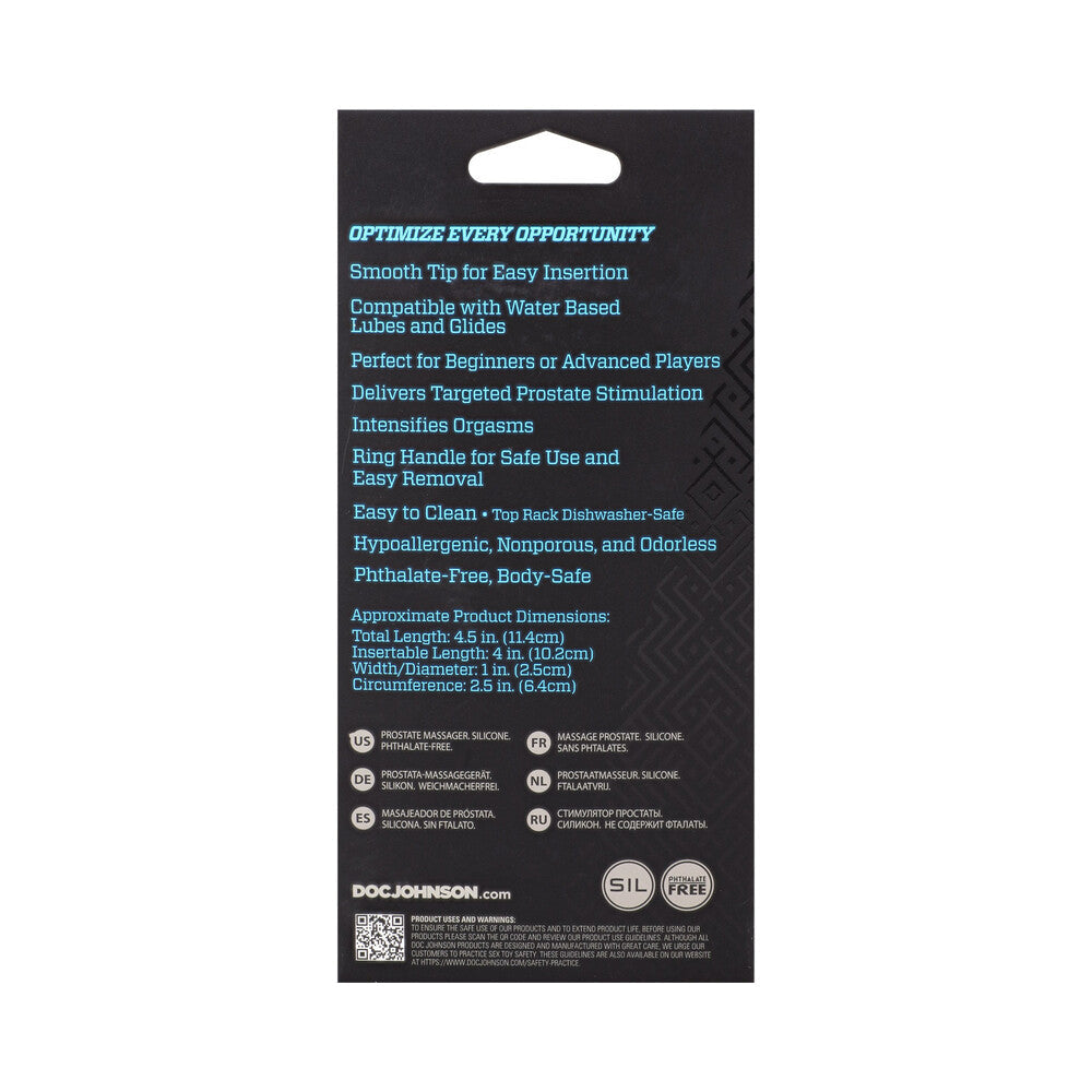 OptiMALE Smooth Silicone P-Massager - Black