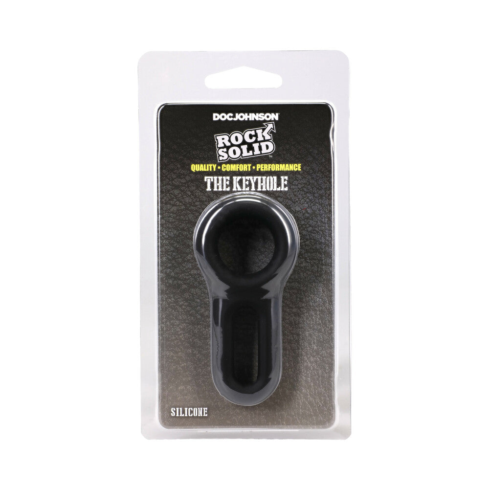 ROCK SOLID The Keyhole Silicone C-Ring - Black