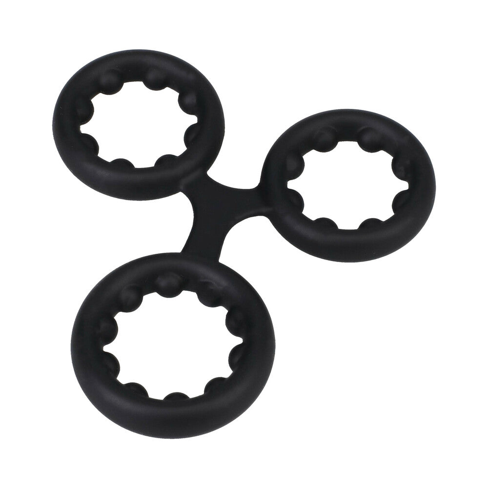 ROCK SOLID Sili Triple Stamina Ring - Black