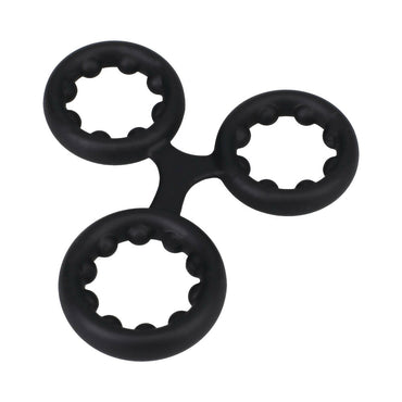 ROCK SOLID Sili Triple Stamina Ring - Black
