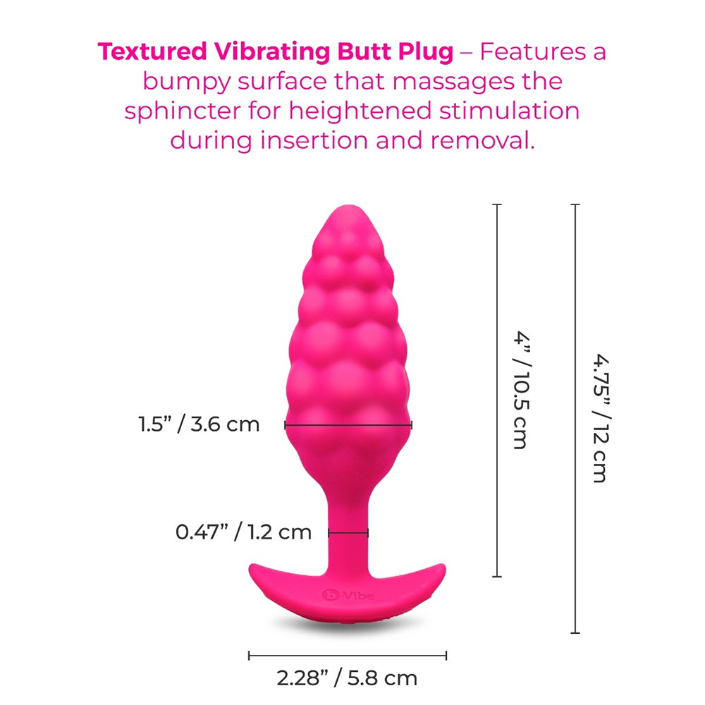 b-Vibe Bump Texture Plug Pink