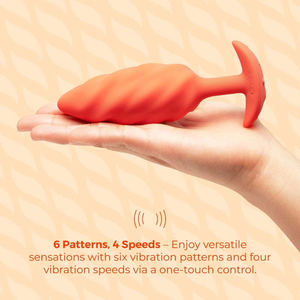 b-Vibe Swirl Texture Plug Orange