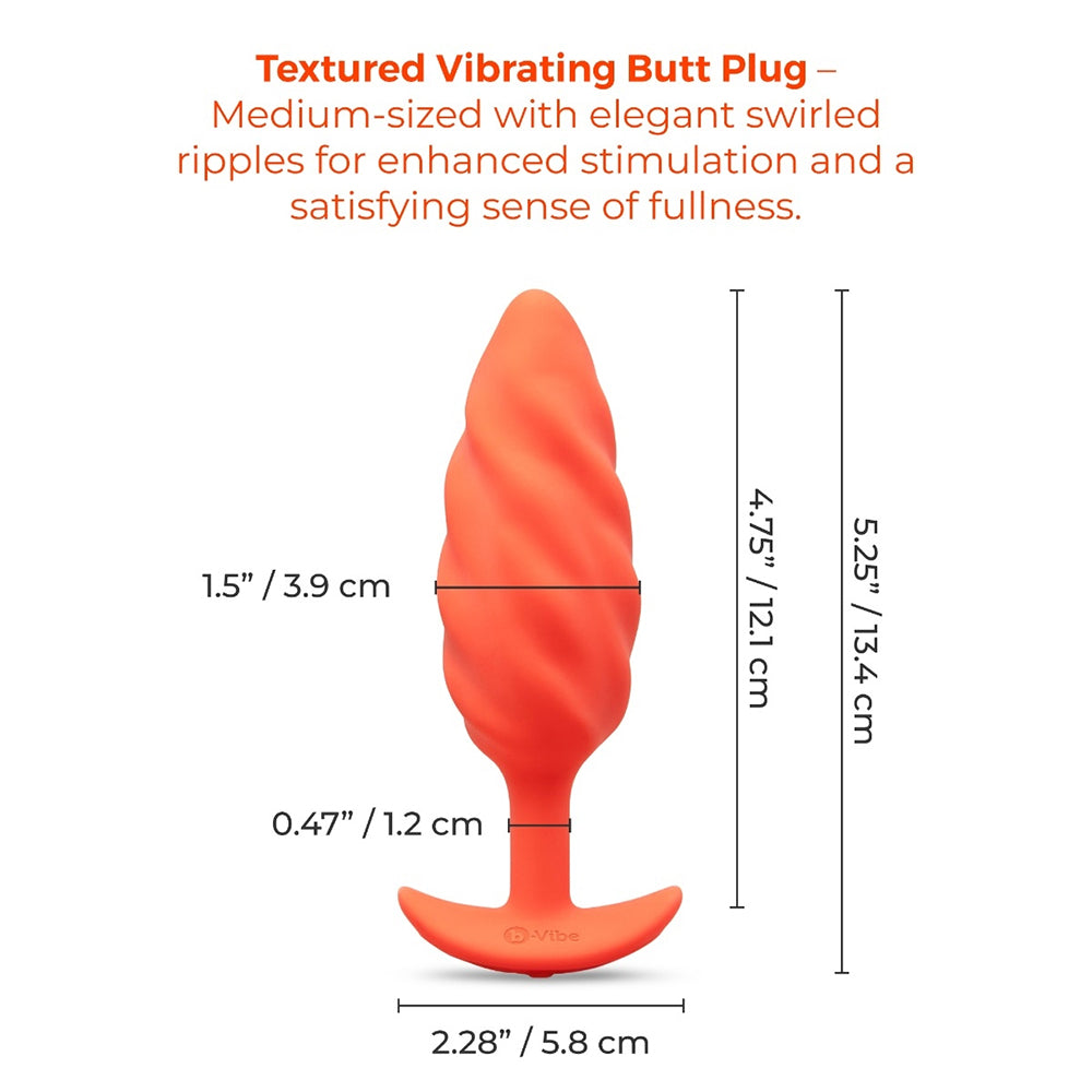 b-Vibe Swirl Texture Plug Orange