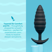b-Vibe Twist Texture Plug Black