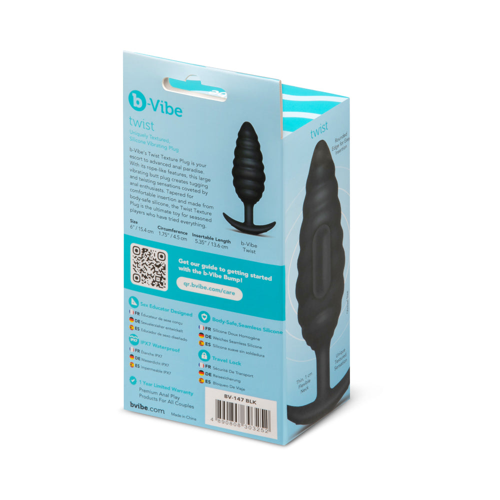 b-Vibe Twist Texture Plug Black