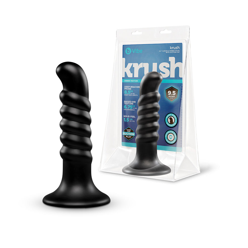 Curved & Ribbed Dildo with Suction Cup