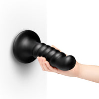 Curved & Ribbed Dildo with Suction Cup