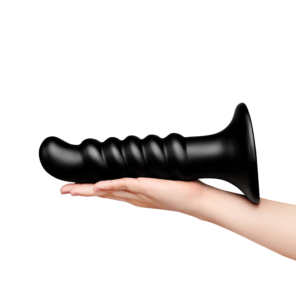 Curved & Ribbed Dildo with Suction Cup