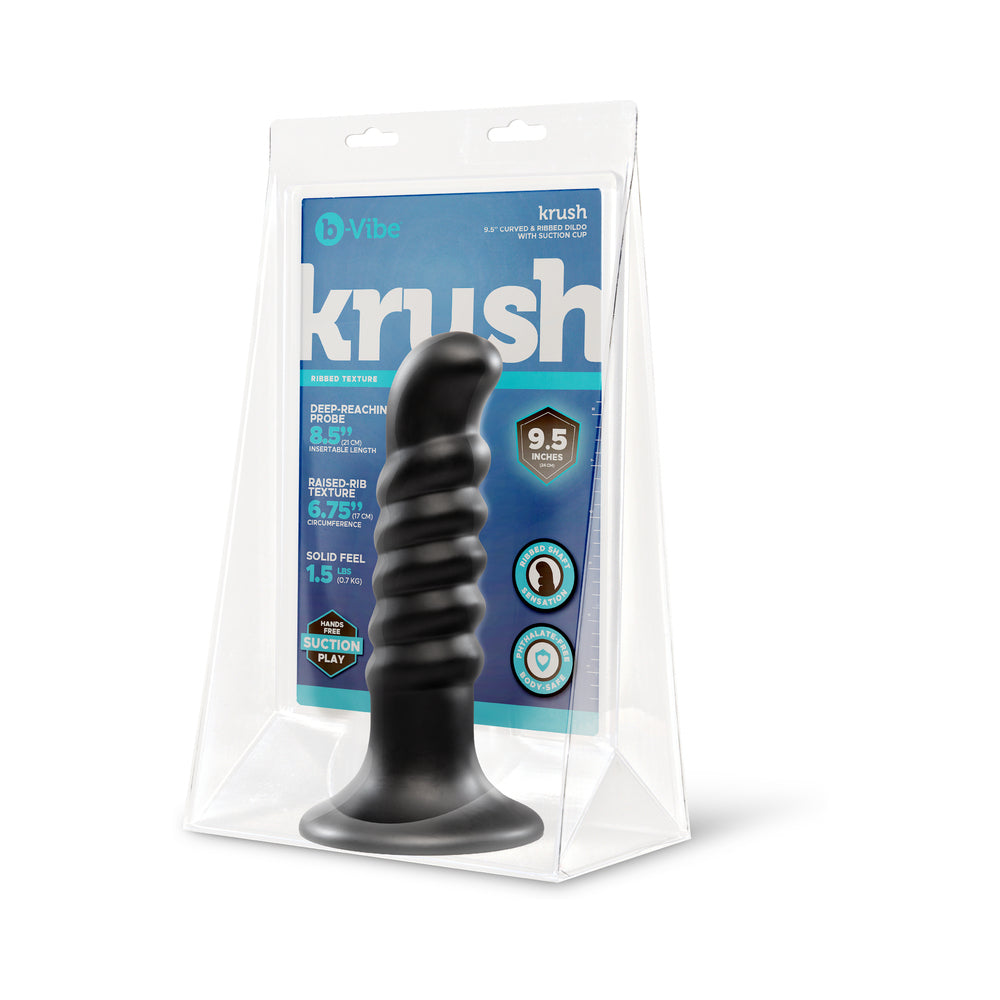 Curved & Ribbed Dildo with Suction Cup