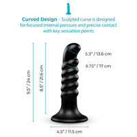 Curved & Ribbed Dildo with Suction Cup