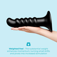 Curved & Ribbed Dildo with Suction Cup