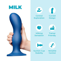 b-Vibe Milk 8.5 in. Curved Anal Trainer with Suction Cup