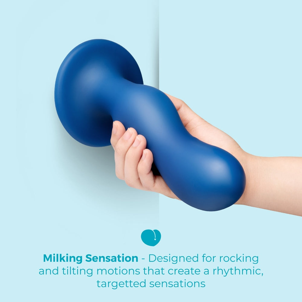 b-Vibe Milk 8.5 in. Curved Anal Trainer with Suction Cup