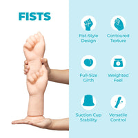 b-Vibe Fists 14.5 in. Fist-Style Realistic Dildo with Suction Cup