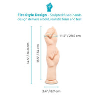 b-Vibe Fists 14.5 in. Fist-Style Realistic Dildo with Suction Cup