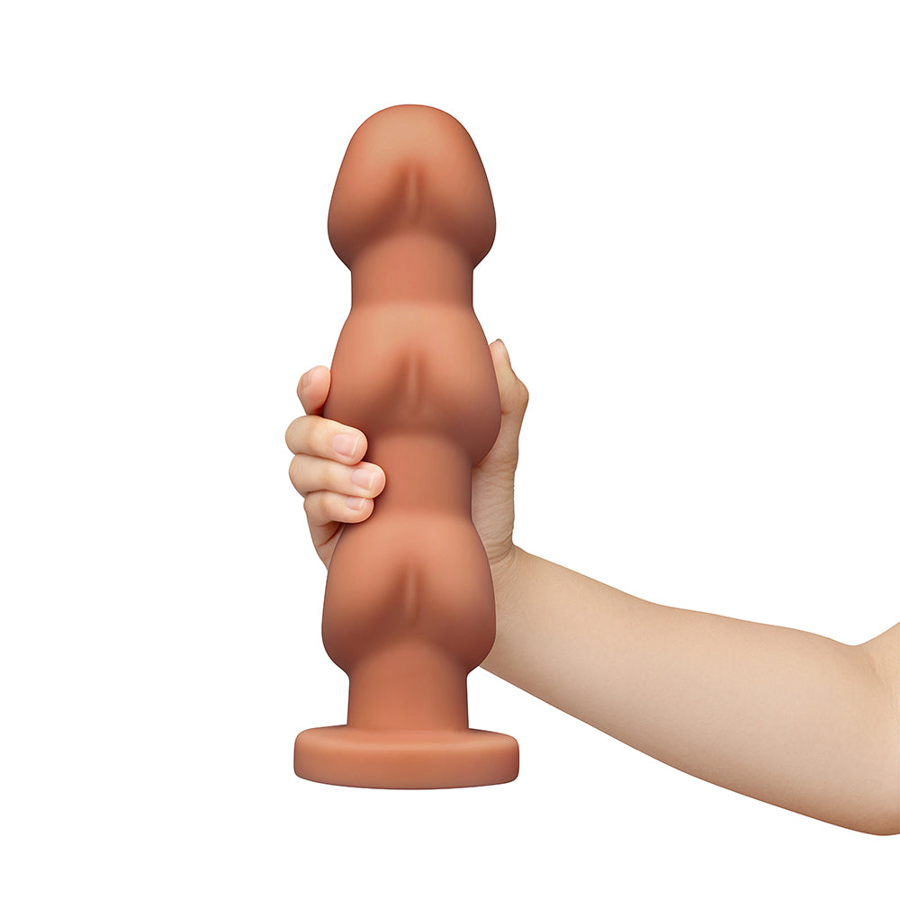 Multi-Bulb Dildo with Flared Base