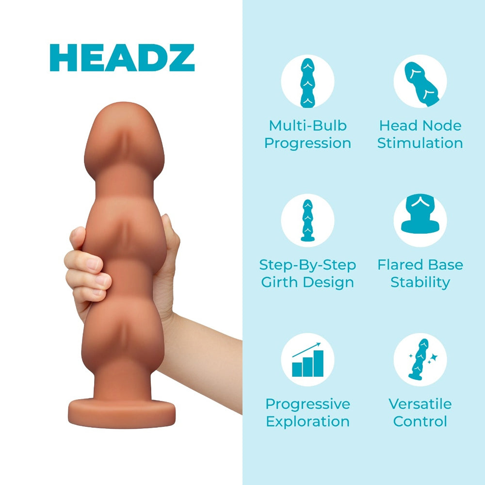 Multi-Bulb Dildo with Flared Base