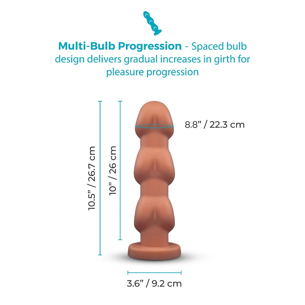 Multi-Bulb Dildo with Flared Base