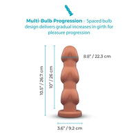 Multi-Bulb Dildo with Flared Base