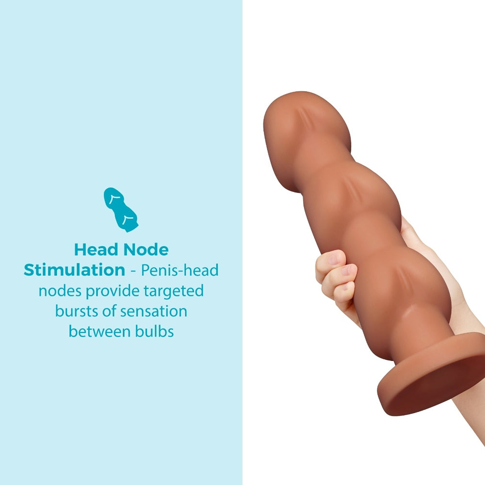 Multi-Bulb Dildo with Flared Base