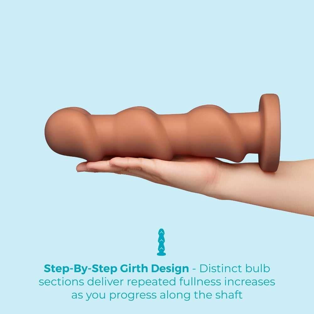Multi-Bulb Dildo with Flared Base