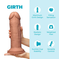 b-Vibe Girth 12 in. Max-Girth Dildo with Suction Cup