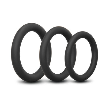 b-Vibe Snug Ring Lite 3-Pack Snug Fit Silicone Cock Ring