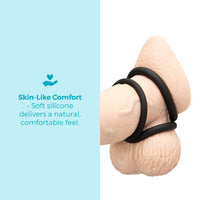 b-Vibe Snug Ring Lite 3-Pack Snug Fit Silicone Cock Ring
