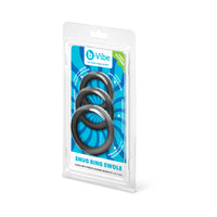 b-Vibe Snug Ring Swole 3-Pack Snug Fit Silicone Cock Ring