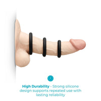 b-Vibe Snug Ring Swole 3-Pack Snug Fit Silicone Cock Ring